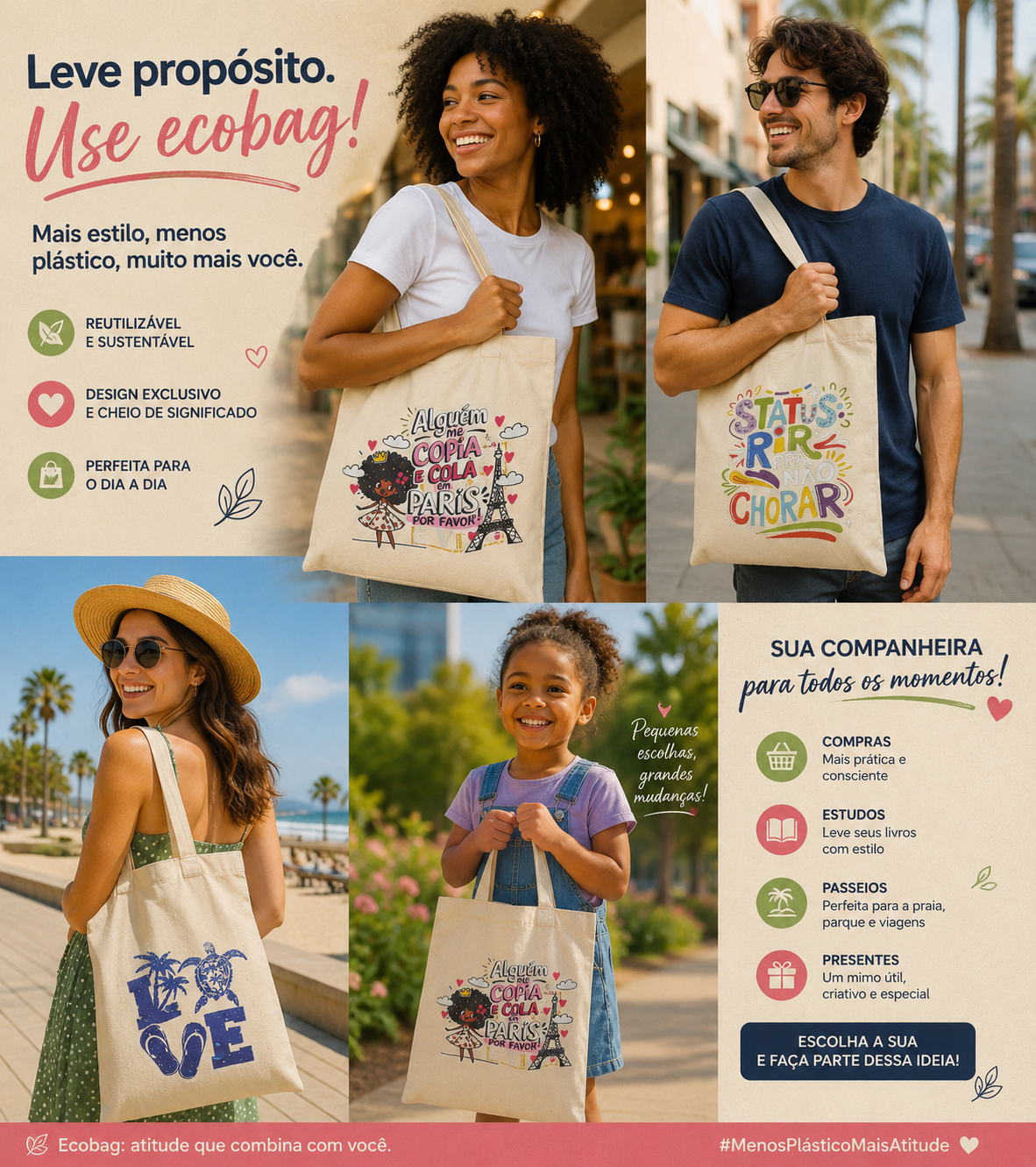Ecobags 100% algodão