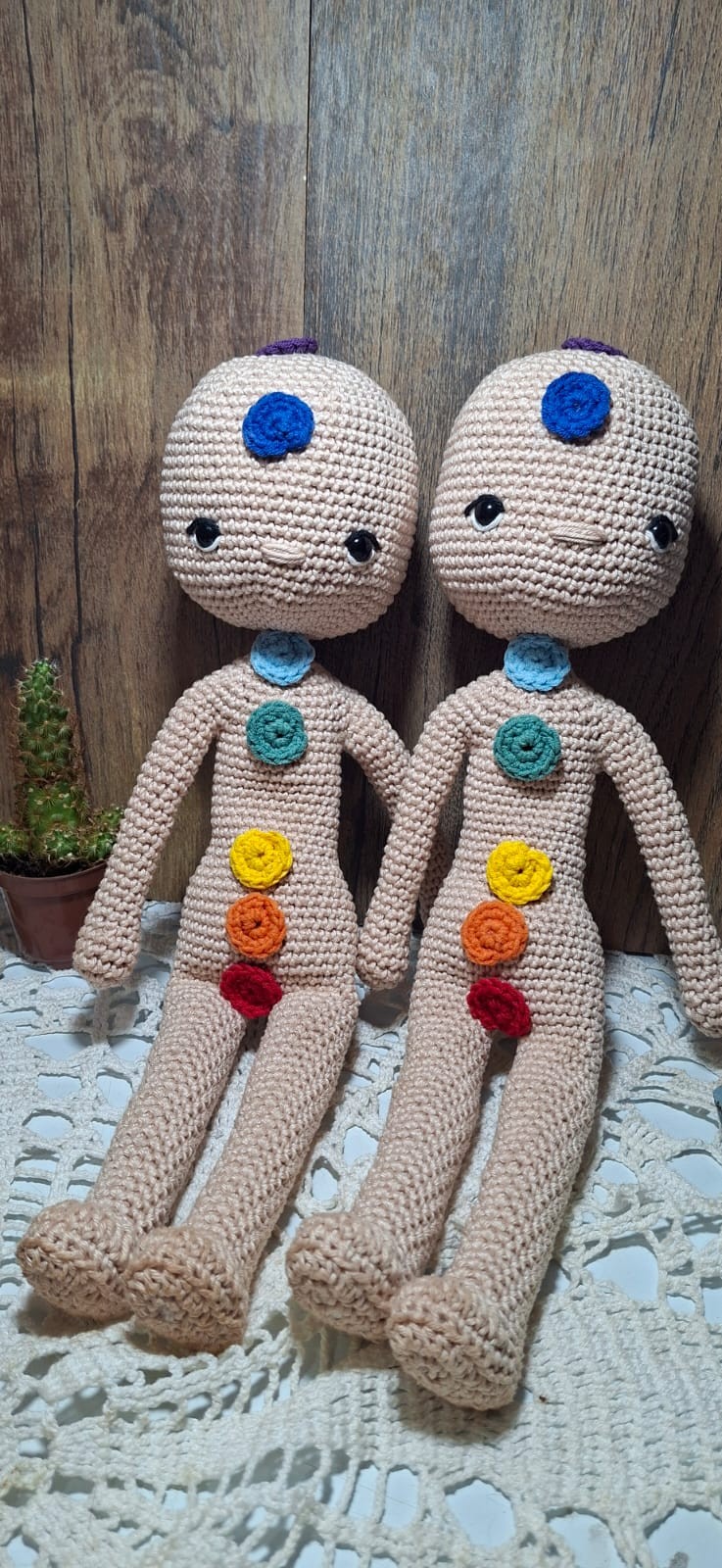 Boneco Amigurumi 7 Chakras
